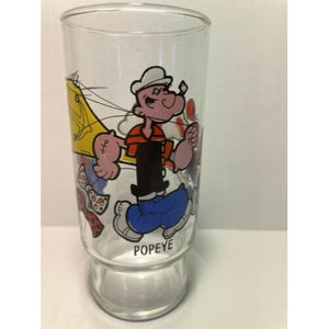 Vintage 1978 Popeye Popeye’s Famous Fried Chicken Drinking Glass Swee'Pea Beach